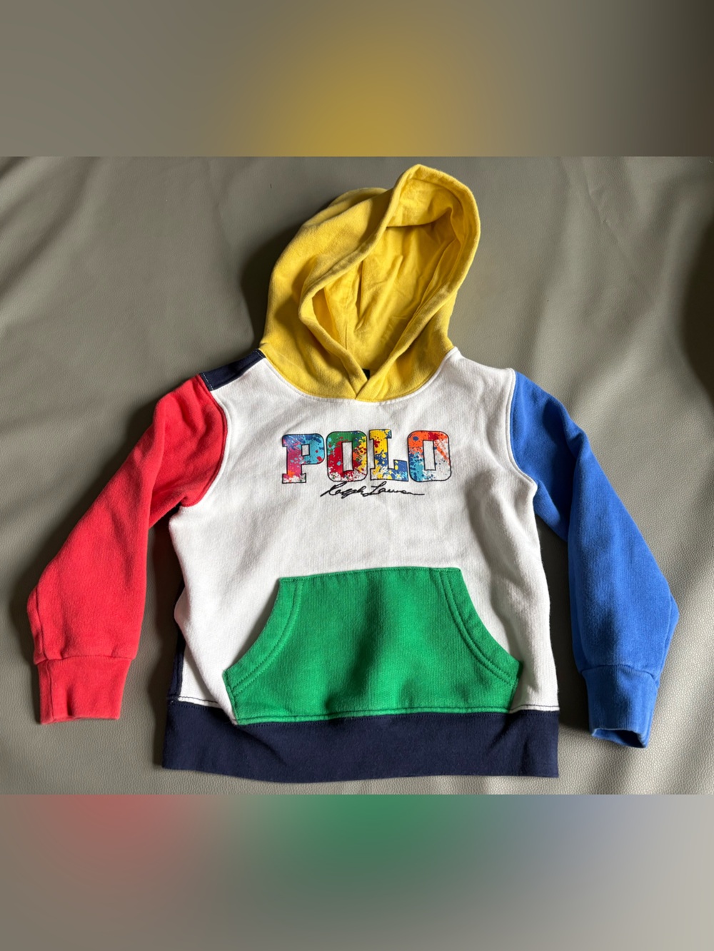 Polo Colorblock Hooded Sweatshirt for Kids - Multicolor, 4
